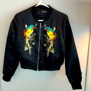 ❌SOLD Black Bomber Jacket